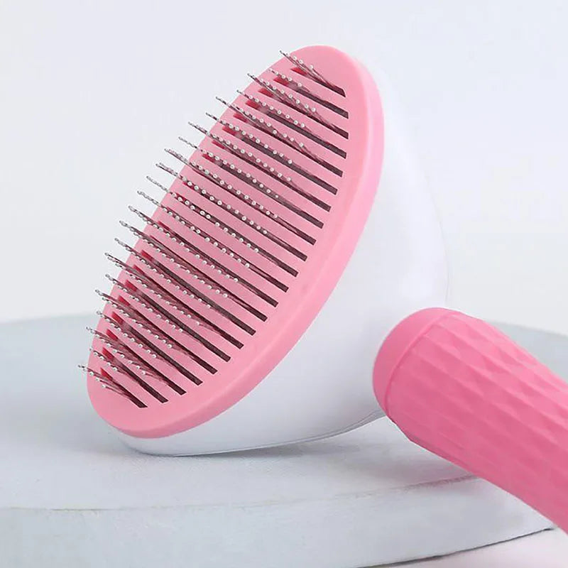 Dog Grooming Brush with Easy Clean Button, Pet Massage Comb for Effective Detangling and Hair Removal, Suitable for Dogs