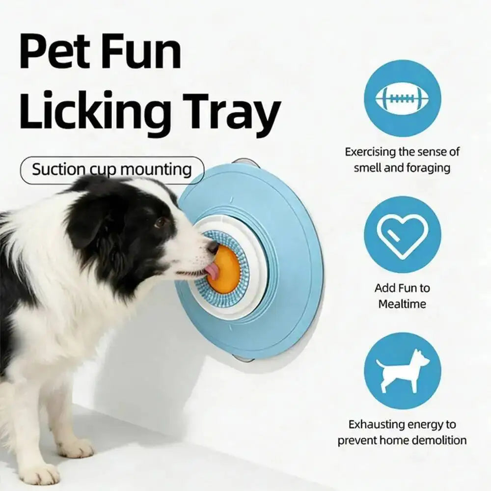 Pet Lick Toys Fun Tray Interactive Dog Toys Slow Feeder Food Dispenser For Puppy Training Enrichment Cat Feeding Crate Accessory