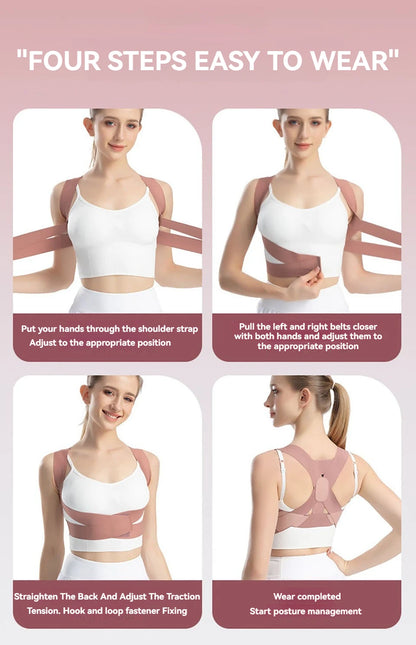 Adult Hunchback Corrector Invisible Back Straightening Stretching Straight Back Open Shoulder Lumbar Correction Belt Men Women