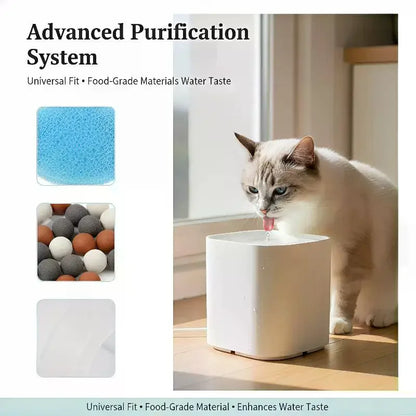 Essential 5Pcs Cat Fountain Filters - Replacement for 1.3L Ceramic Pet Drinking Water Dispensers - Healthy Hydration Supplies