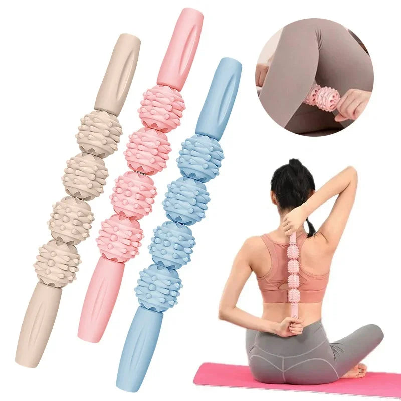  Massage Stick Leg Muscle Relaxer Yoga Roller Slim Calf Roller Full Body Massage Yoga Stick Splintsfitness equipment
