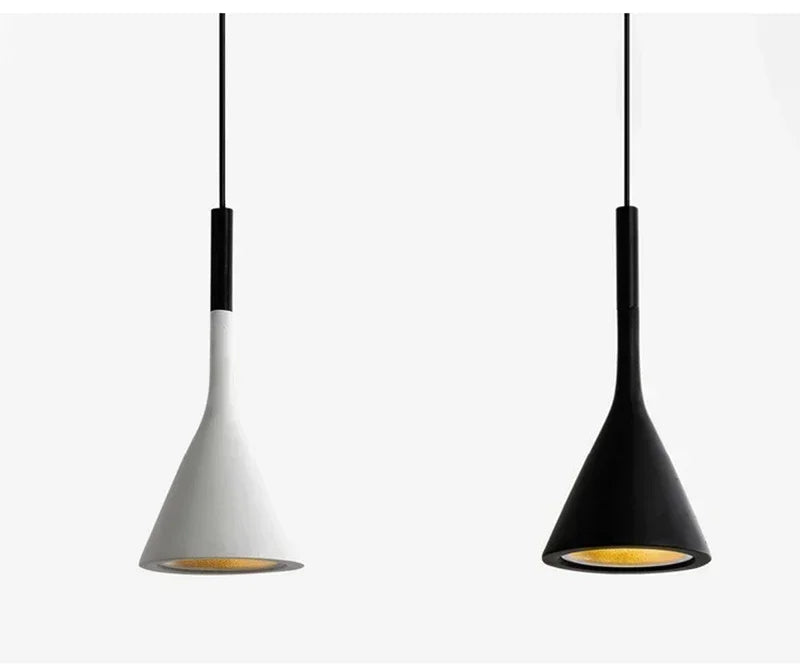 Modern LED pendant light in black and white E27 bedroom table dining room hanging light lampshade home cabinet suitable for
