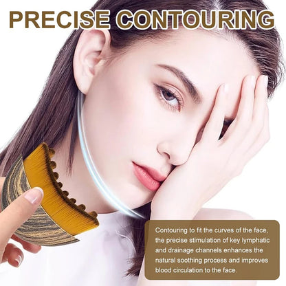 Lymphatic Contour Face Brush, Lymphatic Drainage Massager Facial Massager Face Chin Skin Sculpting Tool for Face,Ergonomically