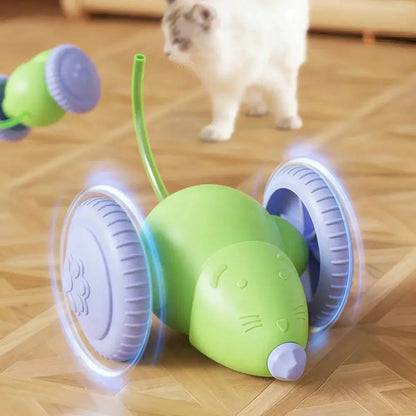 Electric Mouse Car Pet toys Interactive Cat Toy Rechargeable Automatic Teaser with Intelligent Obstacle Avoidance Pet Products