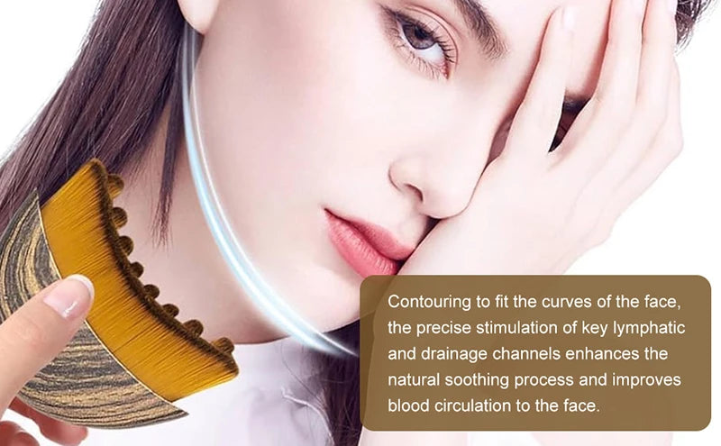 Lymphatic Contour Face Brush, Lymphatic Drainage Massager Facial Massager Face Chin Skin Sculpting Tool for Face,Ergonomically