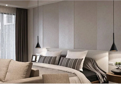 Modern LED pendant light in black and white E27 bedroom table dining room hanging light lampshade home cabinet suitable for
