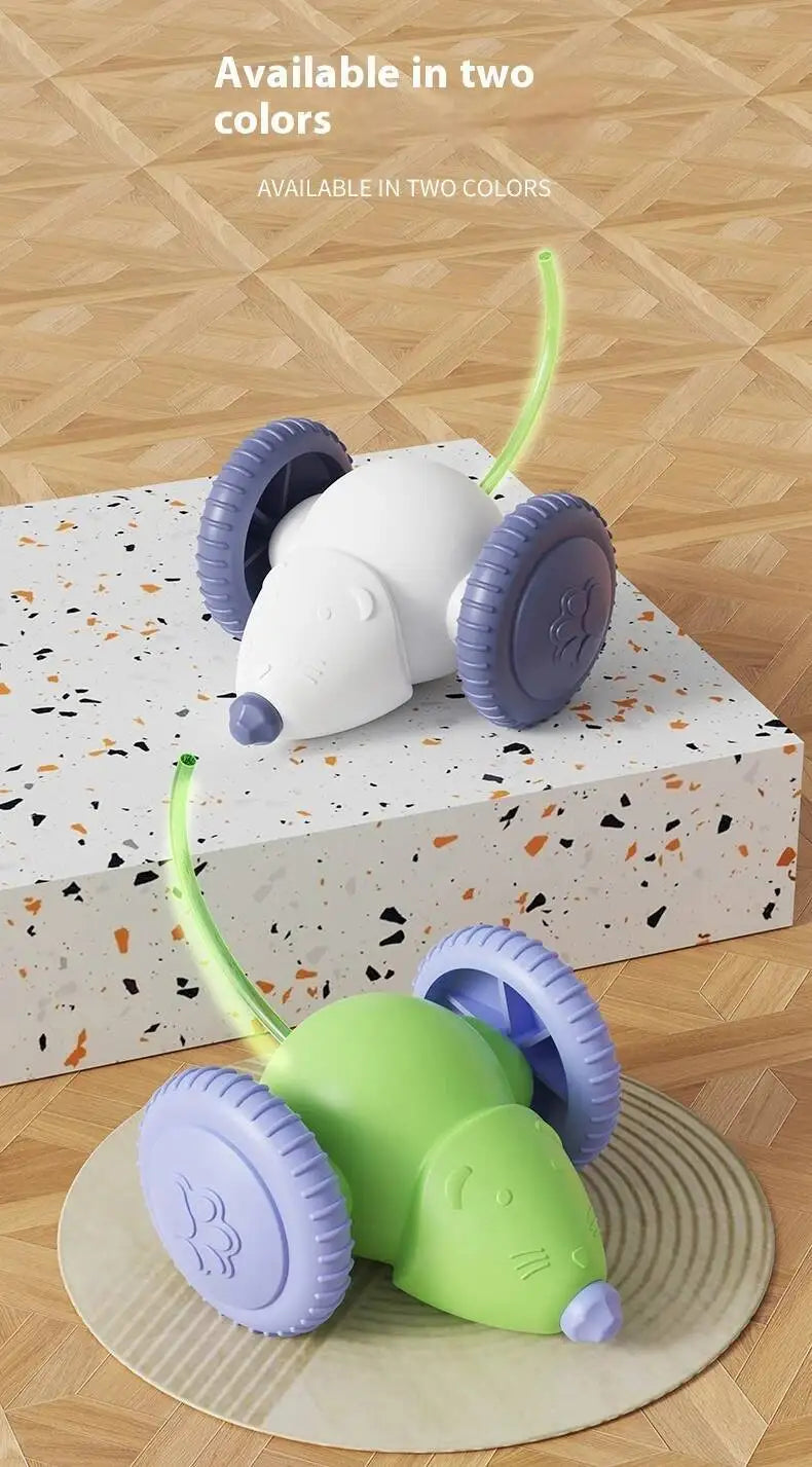 Electric Mouse Car Pet toys Interactive Cat Toy Rechargeable Automatic Teaser with Intelligent Obstacle Avoidance Pet Products
