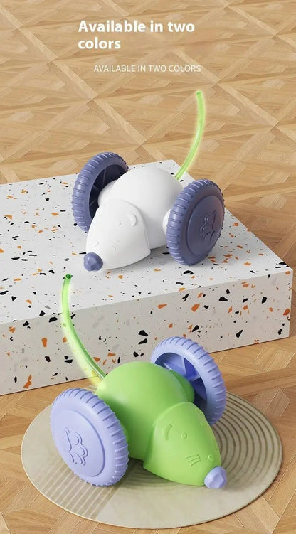 Electric Mouse Car Pet toys Interactive Cat Toy Rechargeable Automatic Teaser with Intelligent Obstacle Avoidance Pet Products