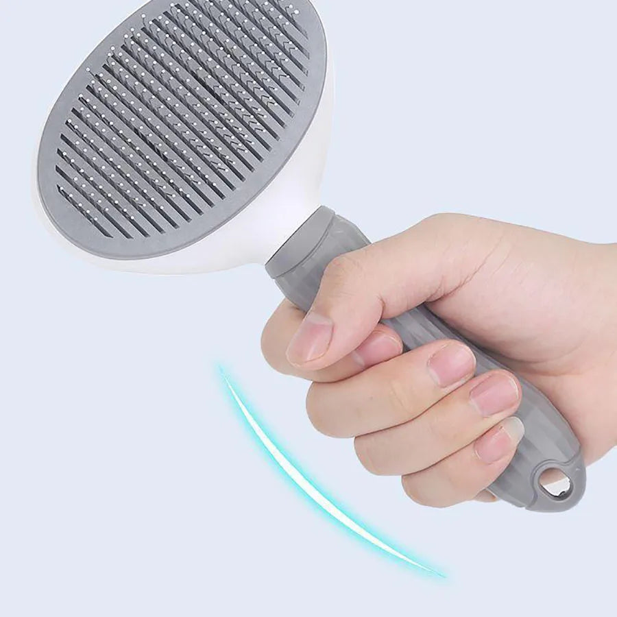 Dog Grooming Brush with Easy Clean Button, Pet Massage Comb for Effective Detangling and Hair Removal, Suitable for Dogs