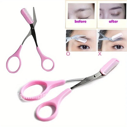 Stainless Steel Eyebrow Trimming Scissors With Comb, Safe Eyebrow Trimming Makeup Tool, Precise Creation Of Perfect Eyebrow Shap