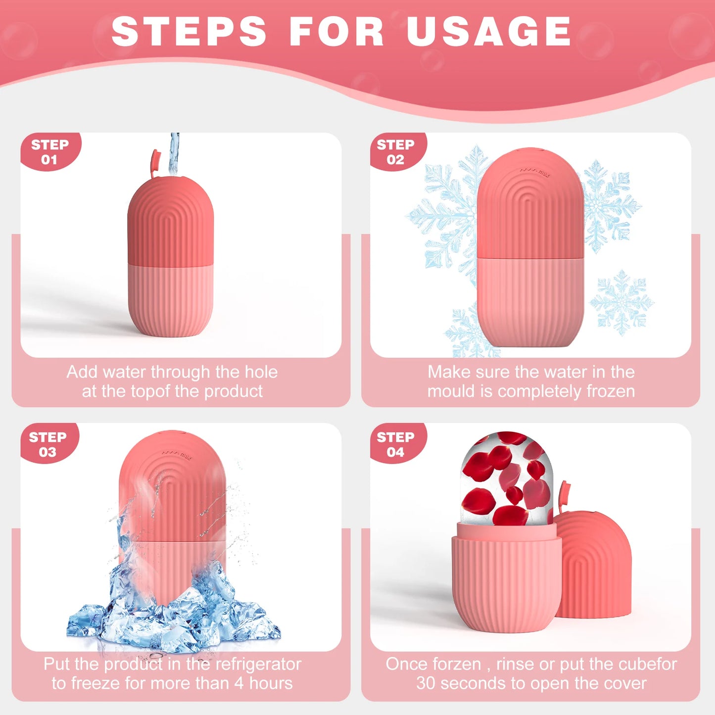 1pc silicone face ice cube mold for Beauty and Skin Care silicon face ice roller