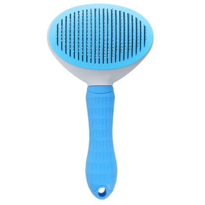Dog Grooming Brush with Easy Clean Button, Pet Massage Comb for Effective Detangling and Hair Removal, Suitable for Dogs