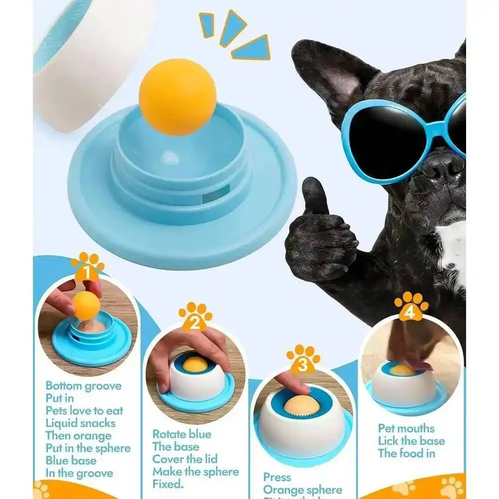 Pet Lick Toys Fun Tray Interactive Dog Toys Slow Feeder Food Dispenser For Puppy Training Enrichment Cat Feeding Crate Accessory