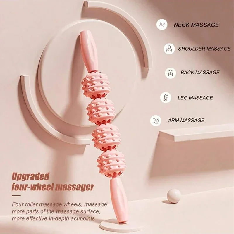  Massage Stick Leg Muscle Relaxer Yoga Roller Slim Calf Roller Full Body Massage Yoga Stick Splintsfitness equipment