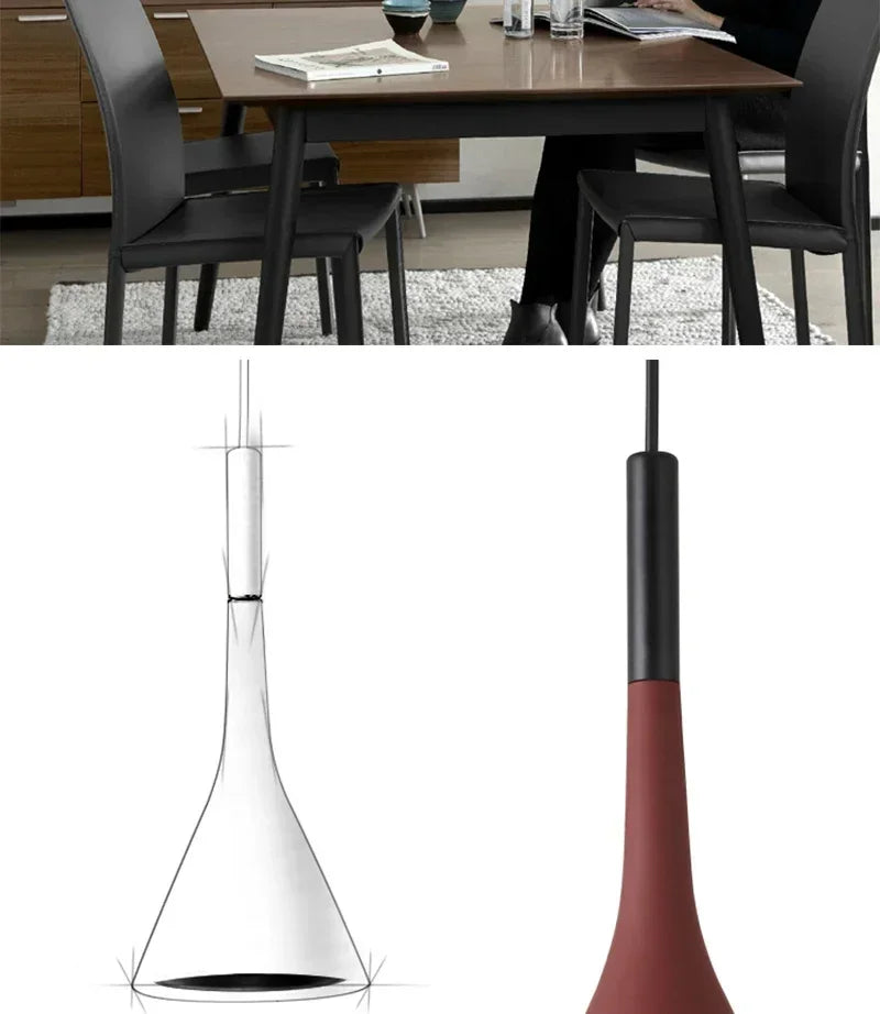 Modern LED pendant light in black and white E27 bedroom table dining room hanging light lampshade home cabinet suitable for