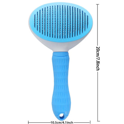 Dog Grooming Brush with Easy Clean Button, Pet Massage Comb for Effective Detangling and Hair Removal, Suitable for Dogs