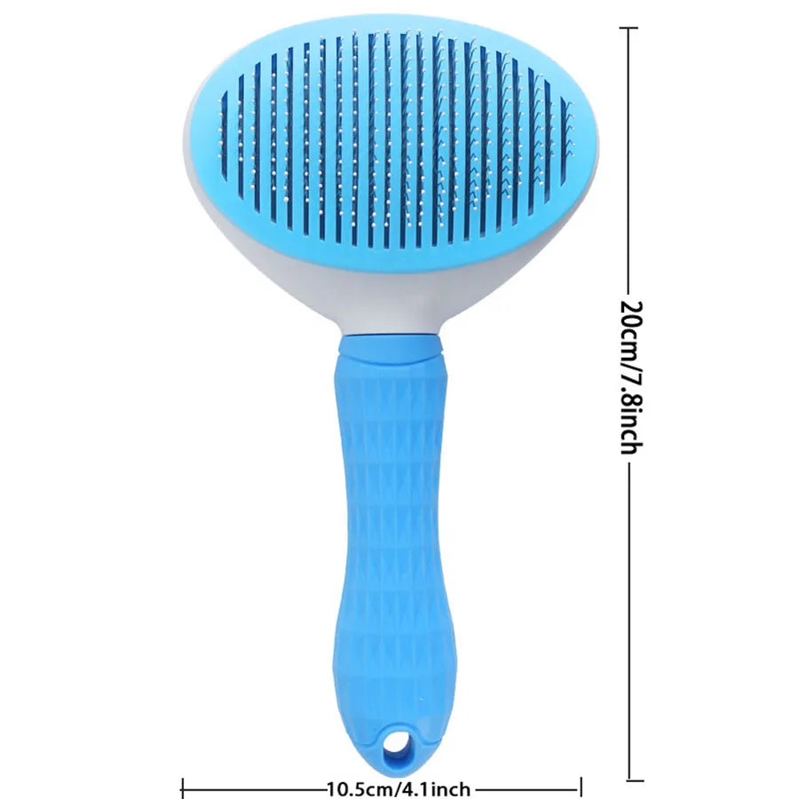 Dog Grooming Brush with Easy Clean Button, Pet Massage Comb for Effective Detangling and Hair Removal, Suitable for Dogs