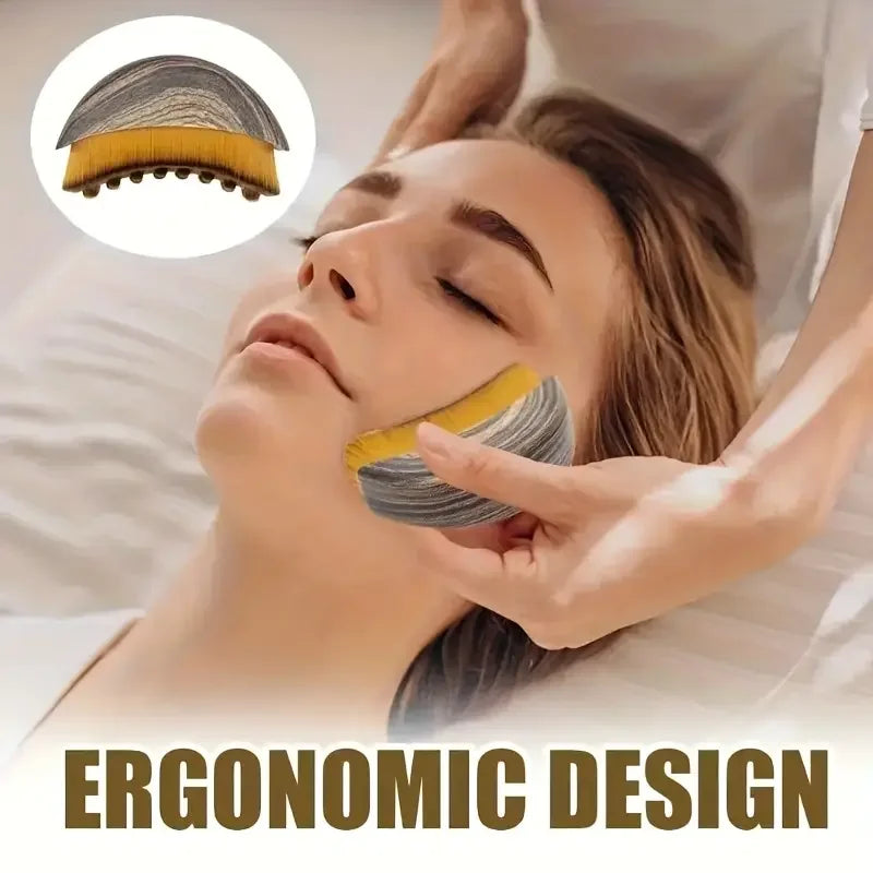 Lymphatic Contour Face Brush, Lymphatic Drainage Massager Facial Massager Face Chin Skin Sculpting Tool for Face,Ergonomically