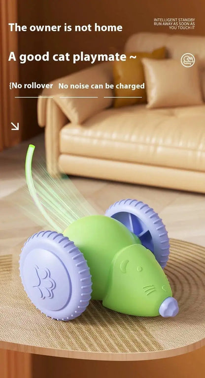 Electric Mouse Car Pet toys Interactive Cat Toy Rechargeable Automatic Teaser with Intelligent Obstacle Avoidance Pet Products