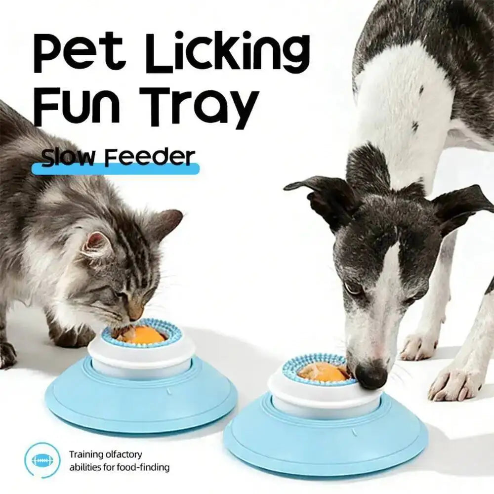 Pet Lick Toys Fun Tray Interactive Dog Toys Slow Feeder Food Dispenser For Puppy Training Enrichment Cat Feeding Crate Accessory