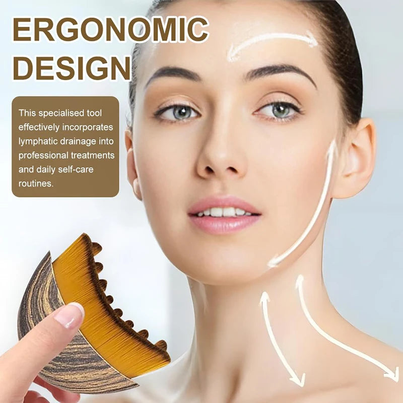 Lymphatic Contour Face Brush, Lymphatic Drainage Massager Facial Massager Face Chin Skin Sculpting Tool for Face,Ergonomically