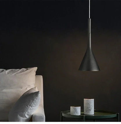 Modern LED pendant light in black and white E27 bedroom table dining room hanging light lampshade home cabinet suitable for