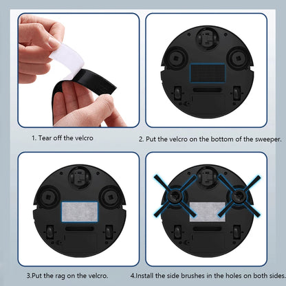 3 in 1 Sweeping Robot Vacuum Cleaner Mopping Smart Home USB Rechargeable Vacuum Mop Robot Sweep Floor Robot for Home Office