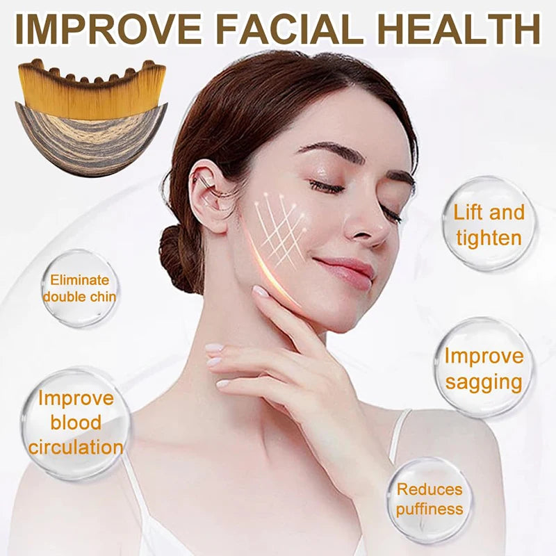 Lymphatic Contour Face Brush, Lymphatic Drainage Massager Facial Massager Face Chin Skin Sculpting Tool for Face,Ergonomically